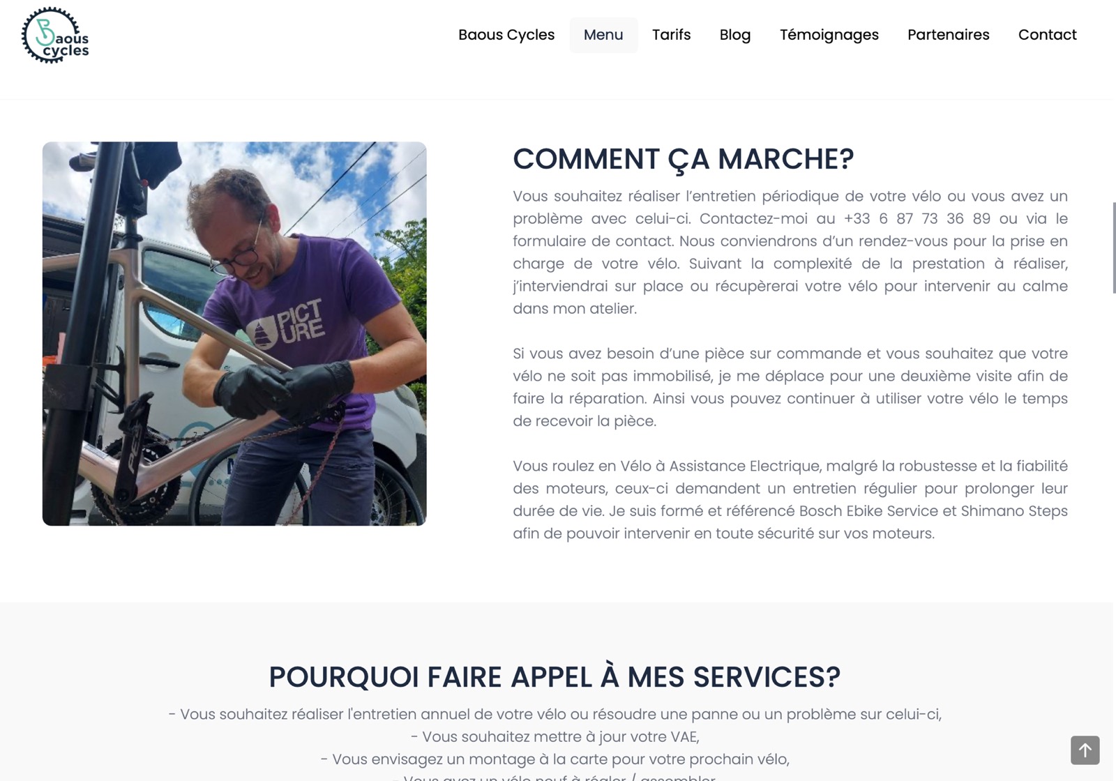 Atelier mobile de vélos
