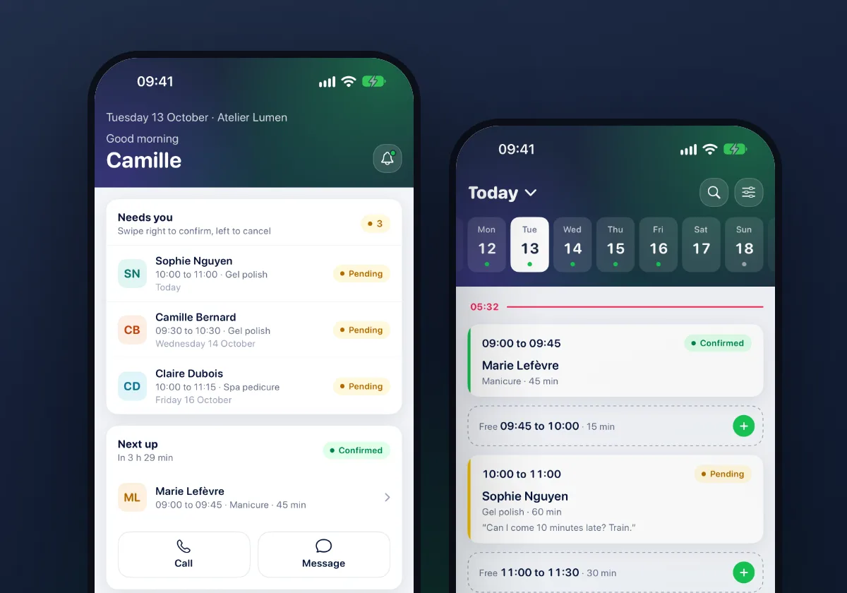 L'app Calenzy pour iPhone et Android