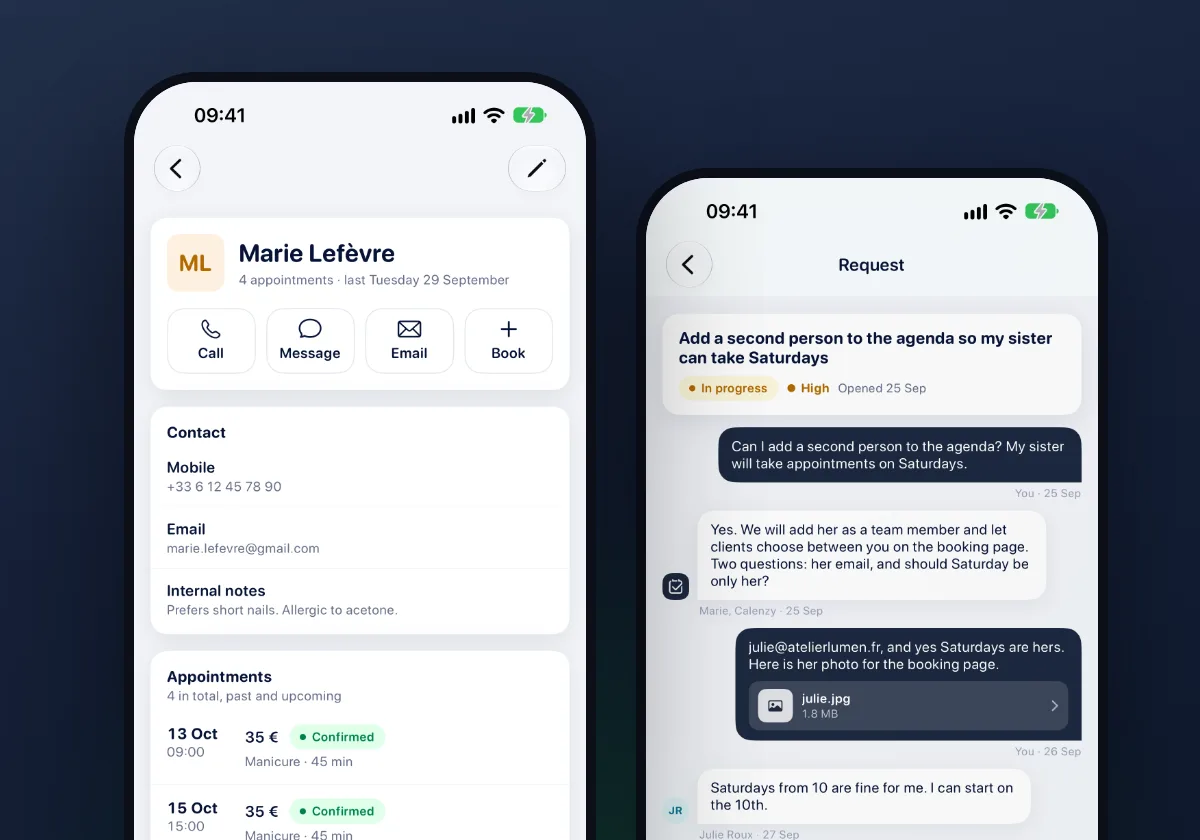 L'app Calenzy pour iPhone et Android