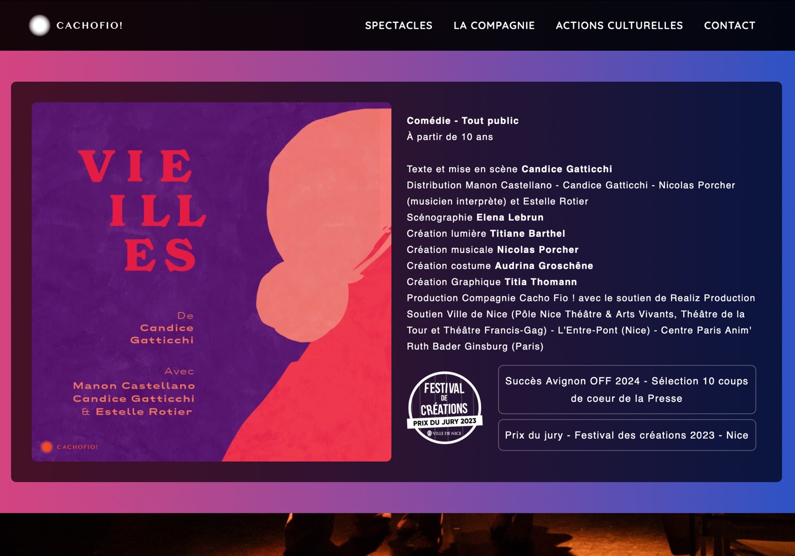 Theatre Company Website