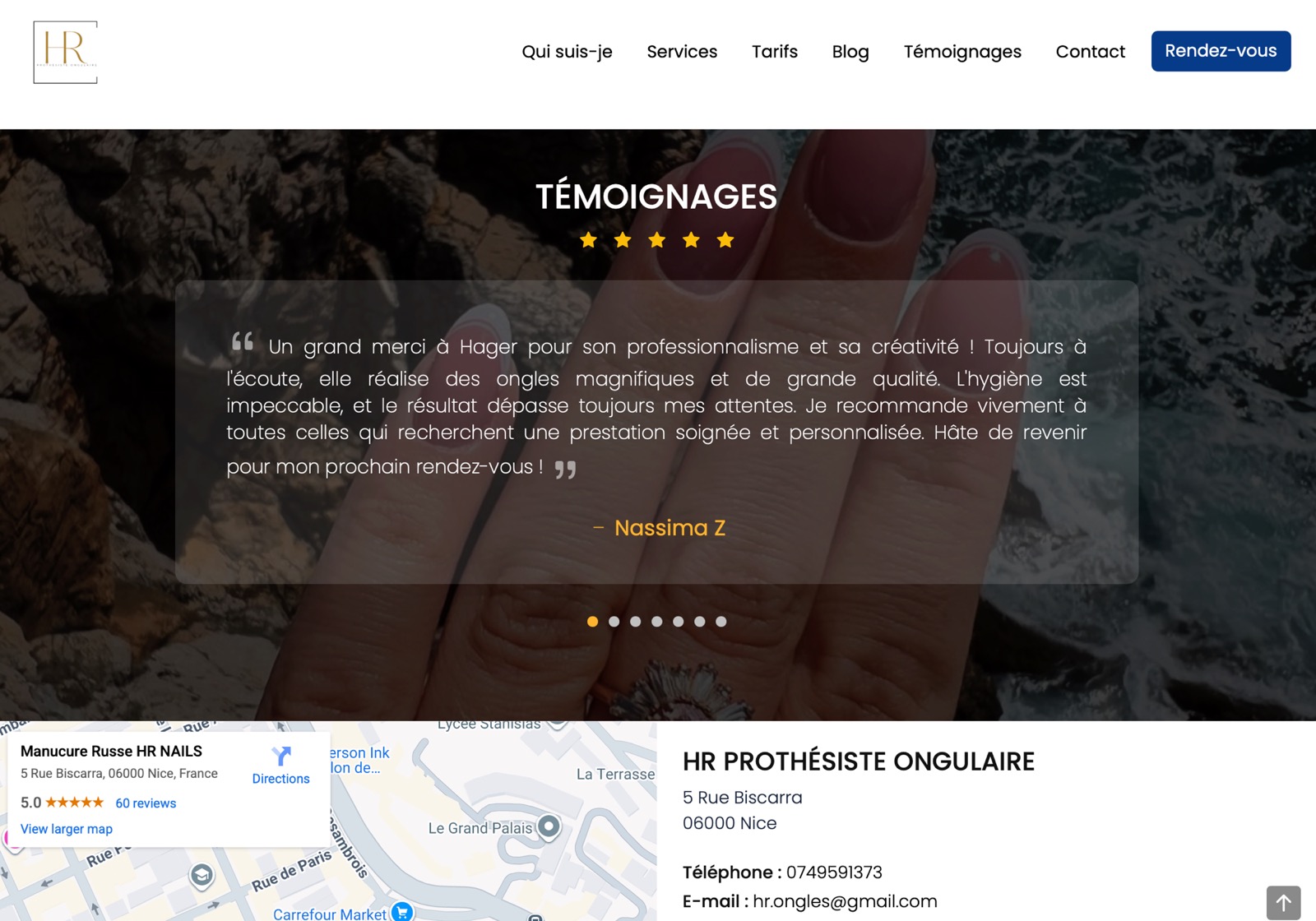 Nail Studio Website with Online Booking