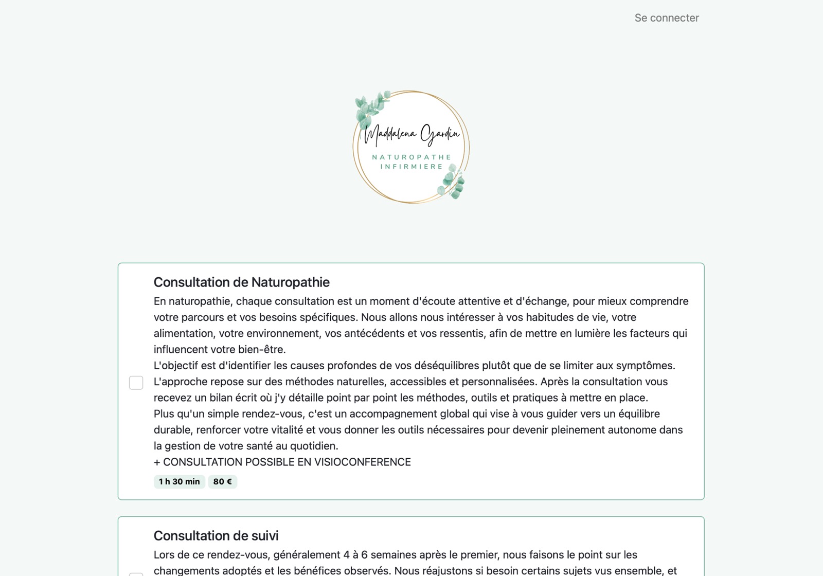 Naturopath Website with Online Booking